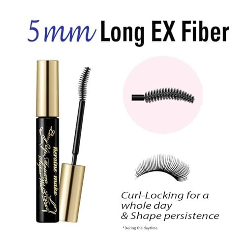 HEROINE MAKE by KISSME Waterproof Mascara Black - Volume & Length with Defining Fiber, Long Curl Eye Makeup, Gentle Mascara Remover Oil Free, Made in Japan (2 Set) Avelisse