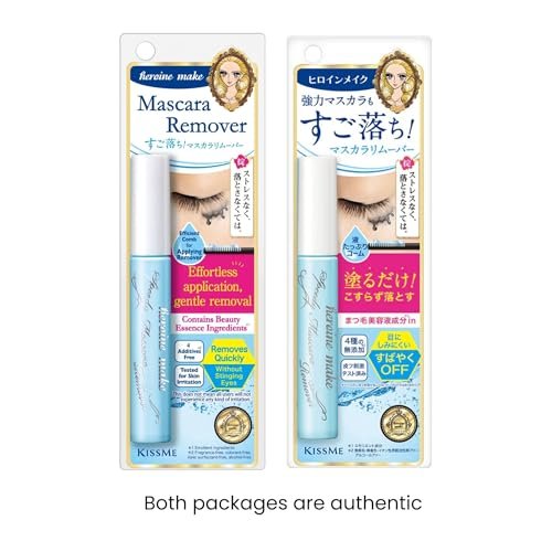 HEROINE MAKE by KISSME Waterproof Mascara Black - Volume & Length with Defining Fiber, Long Curl Eye Makeup, Gentle Mascara Remover Oil Free, Made in Japan (2 Set) Avelisse