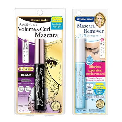 Heroine Make Volumizing Waterproof Mascara & Gentle Oil-Free Remover, Long-Lasting Natural Look, 2-Piece Set Avelisse