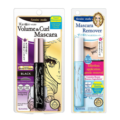 Heroine Make Volumizing Waterproof Mascara & Gentle Oil-Free Remover, Long-Lasting Natural Look, 2-Piece Set Avelisse