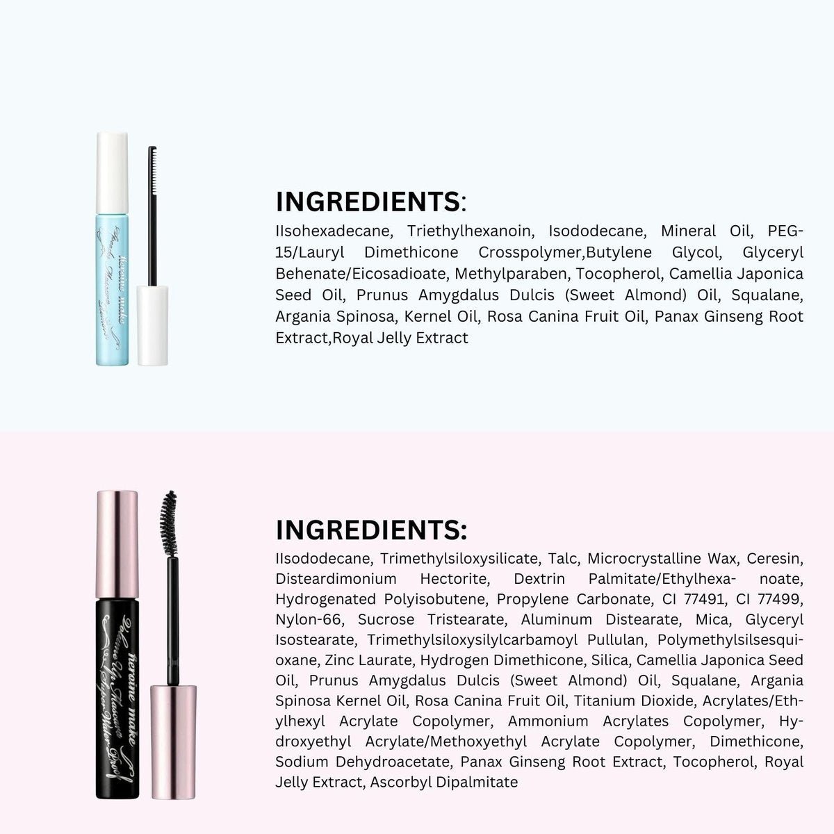 Heroine Make Volumizing Waterproof Mascara & Gentle Oil-Free Remover, Long-Lasting Natural Look, 2-Piece Set Avelisse