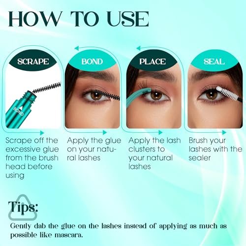 GEMERRY Lash Bond and Seal Waterproof 12ml Eyelash Glue for Clusters – Long Lasting 72-96 Hours, At-Home Use - görsel 16