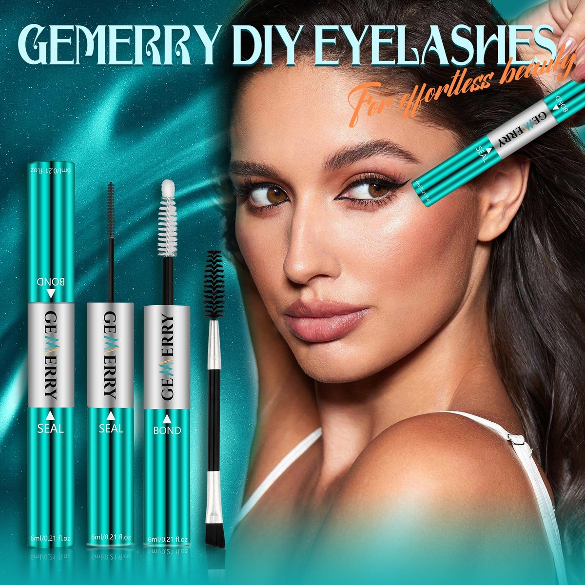 GEMERRY Lash Bond and Seal Waterproof 12ml Eyelash Glue for Clusters – Long Lasting 72-96 Hours, At-Home Use - görsel 9