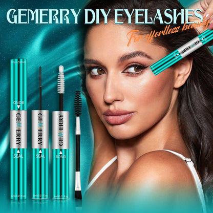 GEMERRY Lash Bond and Seal Waterproof 12ml Eyelash Glue for Clusters – Long Lasting 72-96 Hours, At-Home Use