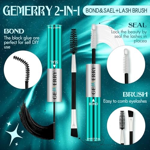 GEMERRY Lash Bond and Seal Waterproof 12ml Eyelash Glue for Clusters – Long Lasting 72-96 Hours, At-Home Use - görsel 4