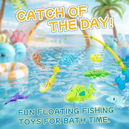 JOI MEW Shark Bath Bombs for Kids with Surprise Fishing Toy Set - 8 Exploding Bath Balls & 9 Fishing Toys, Natural Handmade Organic Fizzies, Ideal Gift for Boys Girls Avelisse