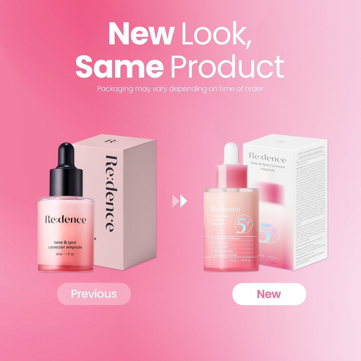 Redence Dark Spot Corrector Serum with 5% Niacinamide & Vitamin C | Tone & Spot Ampoule for Uneven Tone & Hydration | Korean Daily Skincare for All Skin Types | 30ml / 1 fl oz Avelisse
