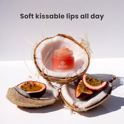 Dermasuri Lip Exfoliator Scrub & Moisturizer – Sugar Scrub for Dark Lips, Overnight Hydration, Coconut Passion Fruit – 0.7 oz - görsel 11