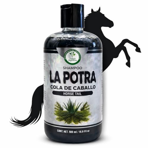 La Potra Cola de Caballo Shampoo Negro – 500ml | With Rosemary & Aloe Vera | For Dark to Black Colored Hair - görsel 2