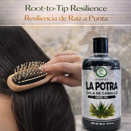 La Potra Cola de Caballo Shampoo Negro – 500ml | With Rosemary & Aloe Vera | For Dark to Black Colored Hair - görsel 16