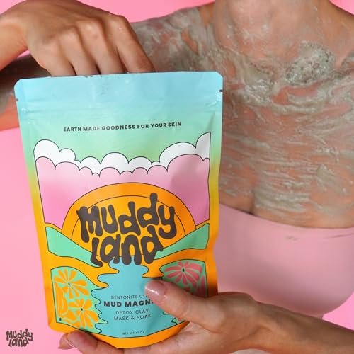 Muddyland Mud Magnet: Bentonite Clay Detox Mud Bath Soak & Full Body Mud Mask with Epsom Salt – 14 oz Avelisse