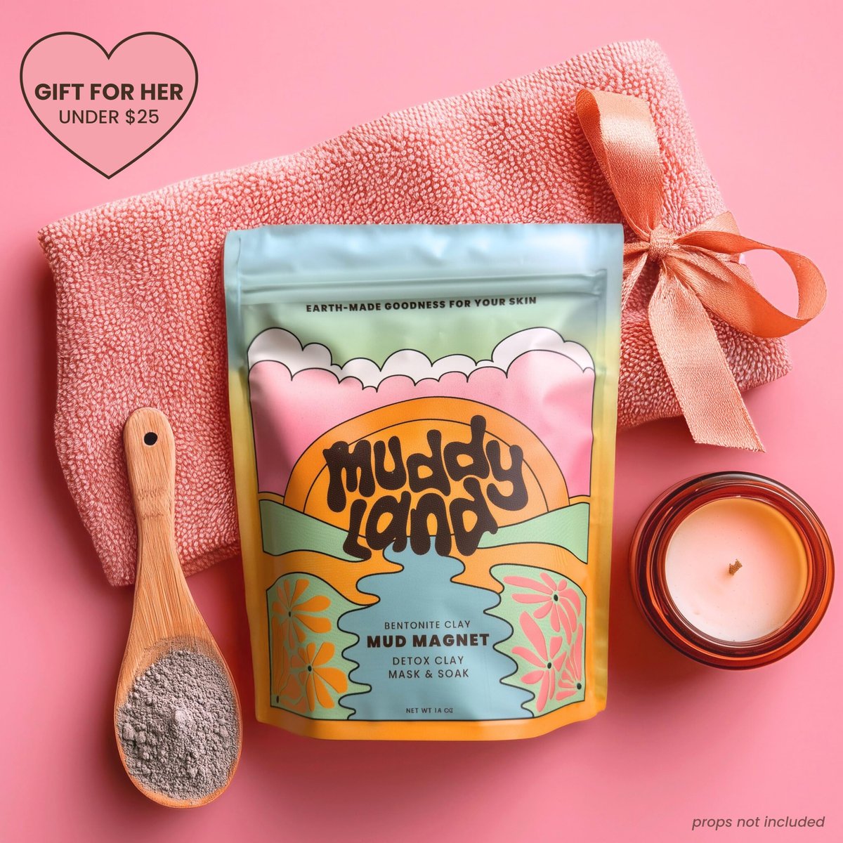 Muddyland Mud Magnet: Bentonite Clay Detox Mud Bath Soak & Full Body Mud Mask with Epsom Salt – 14 oz Avelisse
