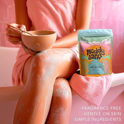 Muddyland Mud Magnet: Bentonite Clay Detox Mud Bath Soak & Full Body Mud Mask with Epsom Salt – 14 oz Avelisse