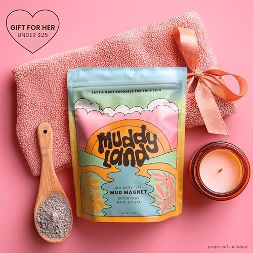 Muddyland Mud Magnet: Bentonite Clay Detox Mud Bath Soak & Full Body Mud Mask with Epsom Salt – 14 oz Avelisse