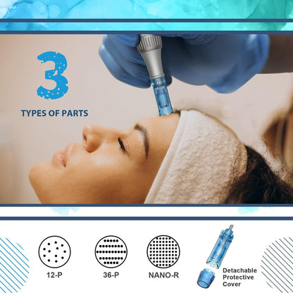 CLETINA Microneedle Roller Pen for Home Use - 0.24MM Derma Roller for Women & Men - Micro Needle Skin Tool Avelisse
