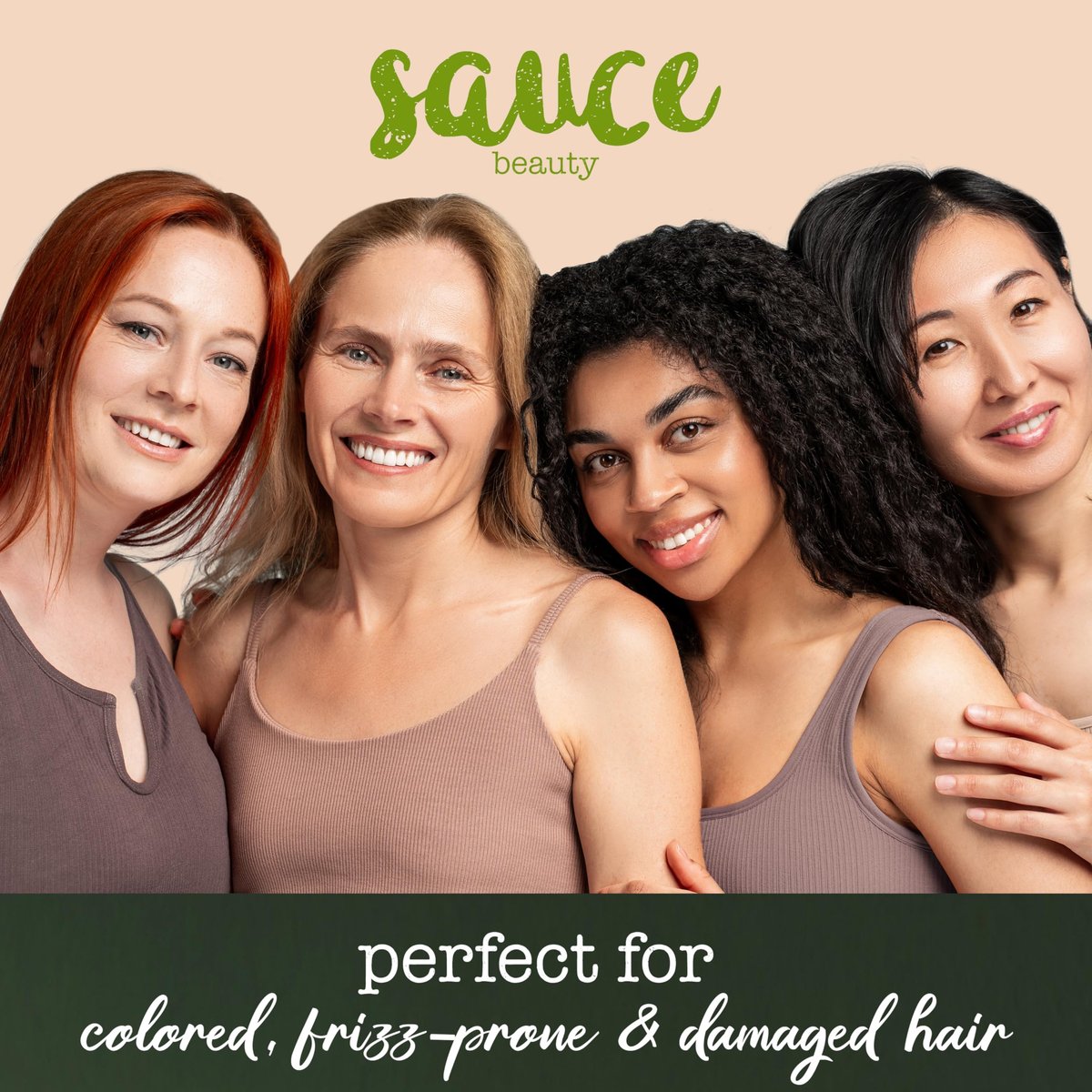 SAUCE BEAUTY Bond-Repairing Leave-In Hair Mask, Guacamole Whip - 8 fl oz (236 ml) Avelisse