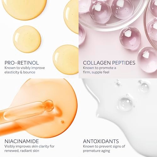 Dove Cream Serum Pro-Retinol + Firming for Elasticity and Firmness, with Collagen Peptides, Niacinamide and Antioxidants Lotion, 8 oz - görsel 14