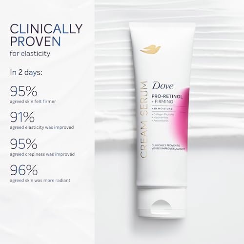 Dove Cream Serum Pro-Retinol + Firming for Elasticity and Firmness, with Collagen Peptides, Niacinamide and Antioxidants Lotion, 8 oz - görsel 12