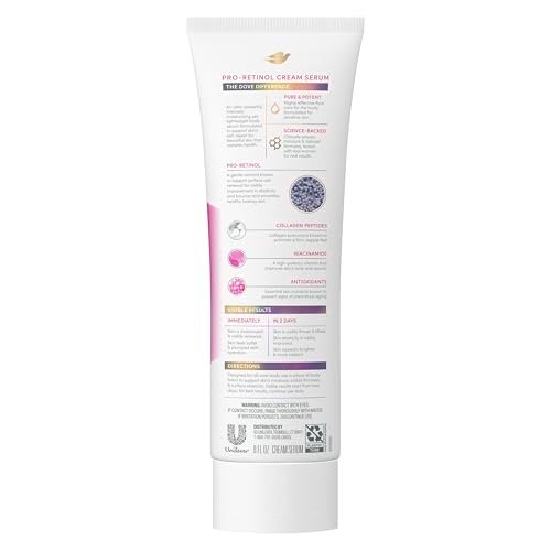 Dove Cream Serum Pro-Retinol + Firming for Elasticity and Firmness, with Collagen Peptides, Niacinamide and Antioxidants Lotion, 8 oz - görsel 4