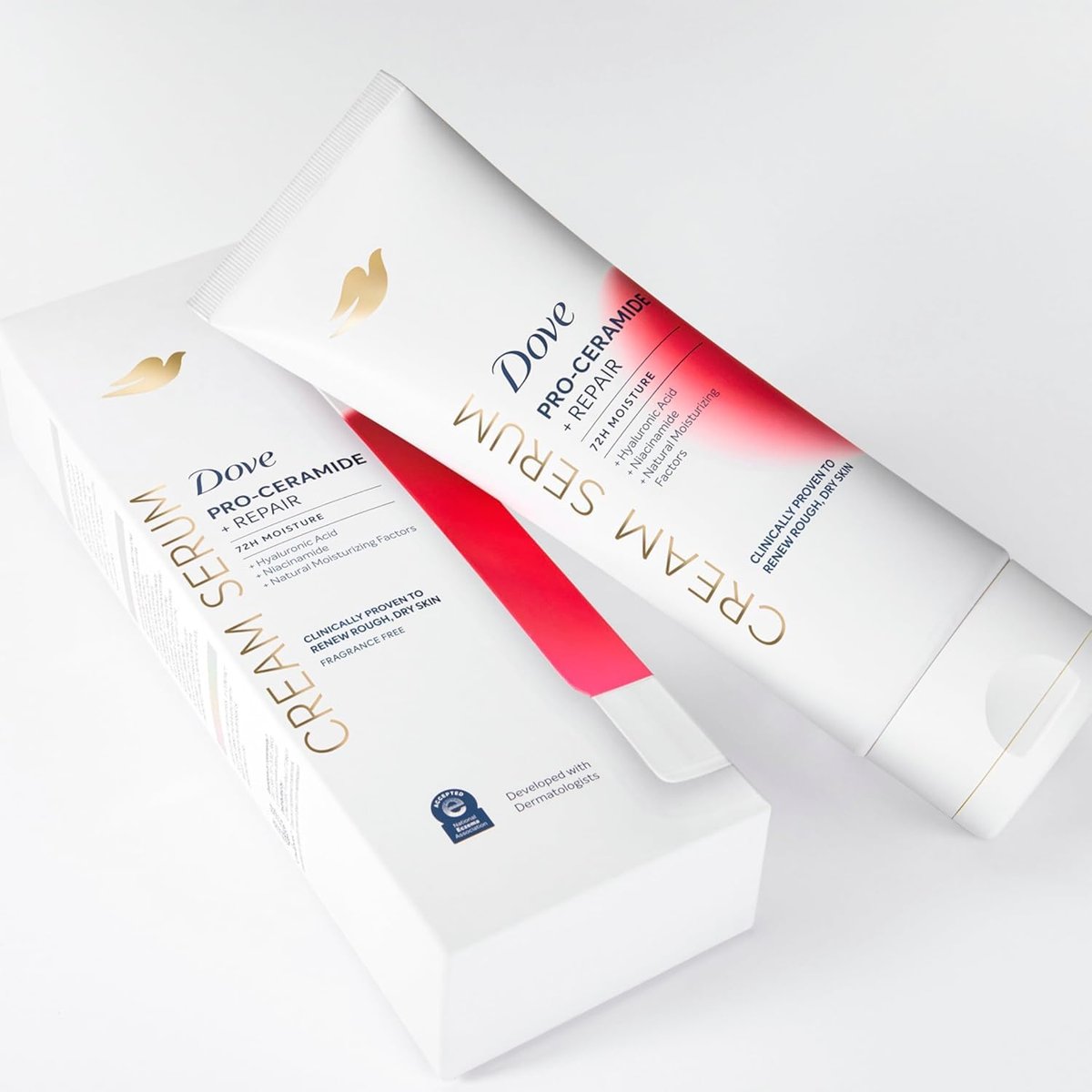 Dove Body Cream Serum Pro-Ceramide + Repair for Rough, Extremely Dry Skin, with Hyaluronic Acid, Niacinamide and Natural Moisturizing Factors Lotion, 8 oz - görsel 6