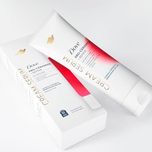 Dove Body Cream Serum Pro-Ceramide + Repair for Rough, Extremely Dry Skin, with Hyaluronic Acid, Niacinamide and Natural Moisturizing Factors Lotion, 8 oz - görsel 5