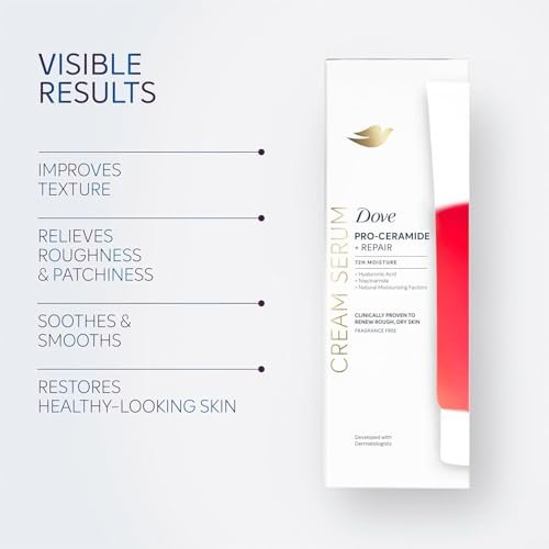 Dove Body Cream Serum Pro-Ceramide + Repair for Rough, Extremely Dry Skin, with Hyaluronic Acid, Niacinamide and Natural Moisturizing Factors Lotion, 8 oz - görsel 9