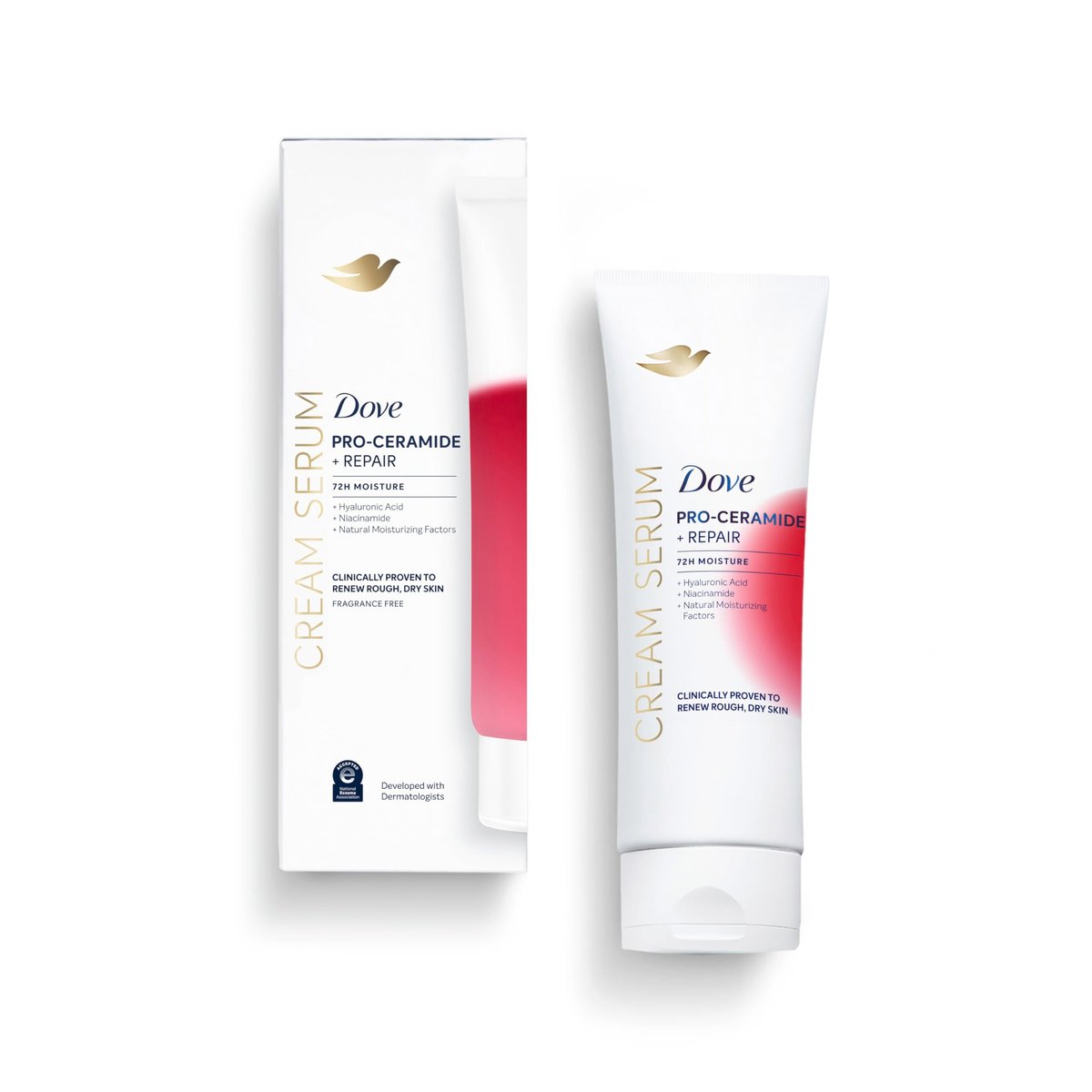 Dove Body Cream Serum Pro-Ceramide + Repair for Rough, Extremely Dry Skin, with Hyaluronic Acid, Niacinamide and Natural Moisturizing Factors Lotion, 8 oz - görsel 2