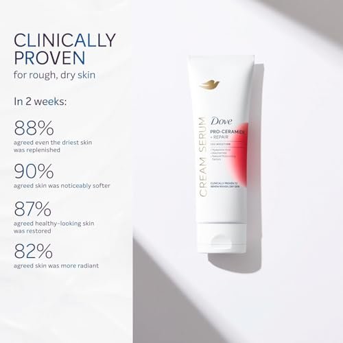 Dove Body Cream Serum Pro-Ceramide + Repair for Rough, Extremely Dry Skin, with Hyaluronic Acid, Niacinamide and Natural Moisturizing Factors Lotion, 8 oz - görsel 7