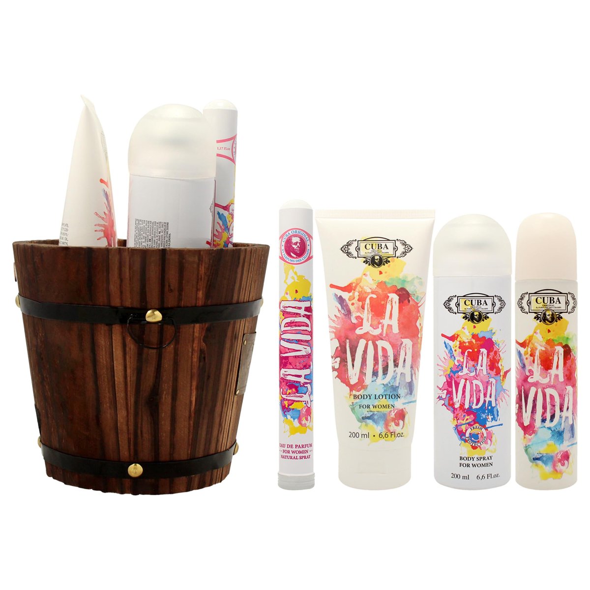 Cuba La Vida for Women - 4 Piece Fragrance Gift Set: Eau de Parfum, Body Spray & Body Lotion - görsel 5