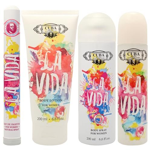 Cuba La Vida for Women - 4 Piece Fragrance Gift Set: Eau de Parfum, Body Spray & Body Lotion - görsel 4
