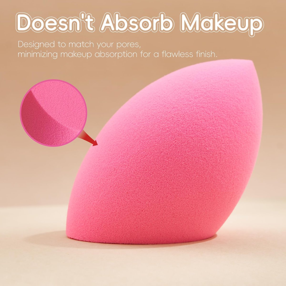 GWT Makeup Sponge Set, 6 Pcs Latex-Free Beauty Blender Sponges for Foundation, Liquid & Cream, Ultra-Soft Wonder Sponges, Multi-Angle Blending, Ideal Stocking Stuffers for Women - görsel 7