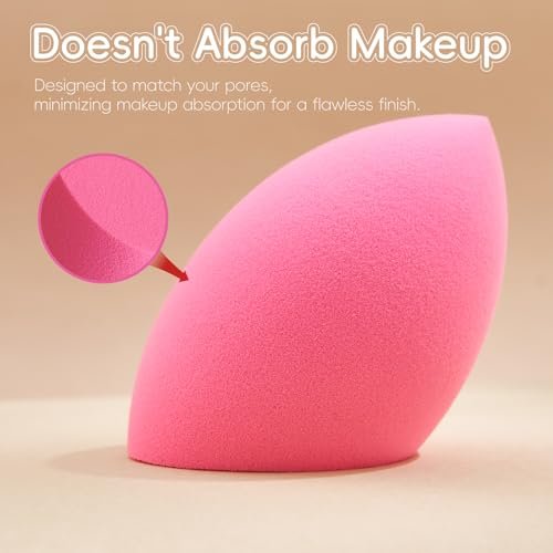 GWT Makeup Sponge Set, 6 Pcs Latex-Free Beauty Blender Sponges for Foundation, Liquid & Cream, Ultra-Soft Wonder Sponges, Multi-Angle Blending, Ideal Stocking Stuffers for Women - görsel 8