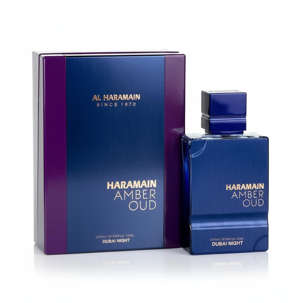 Al Haramain Amber Oud Dubai Night – Long Lasting Oud Cologne for Men with Bergamot & Saffron (3.33 oz) Avelisse
