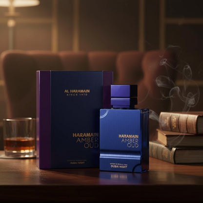 Al Haramain Amber Oud Dubai Night – Long Lasting Oud Cologne for Men with Bergamot & Saffron (3.33 oz) Avelisse