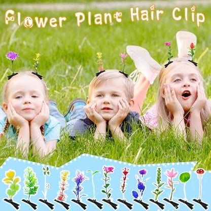 100 Pcs Bean Sprout Hair Clips - Mixed Style Funny Hairpins for Women, Kids, Girls - Crazy Hair Day & Party Decor Avelisse