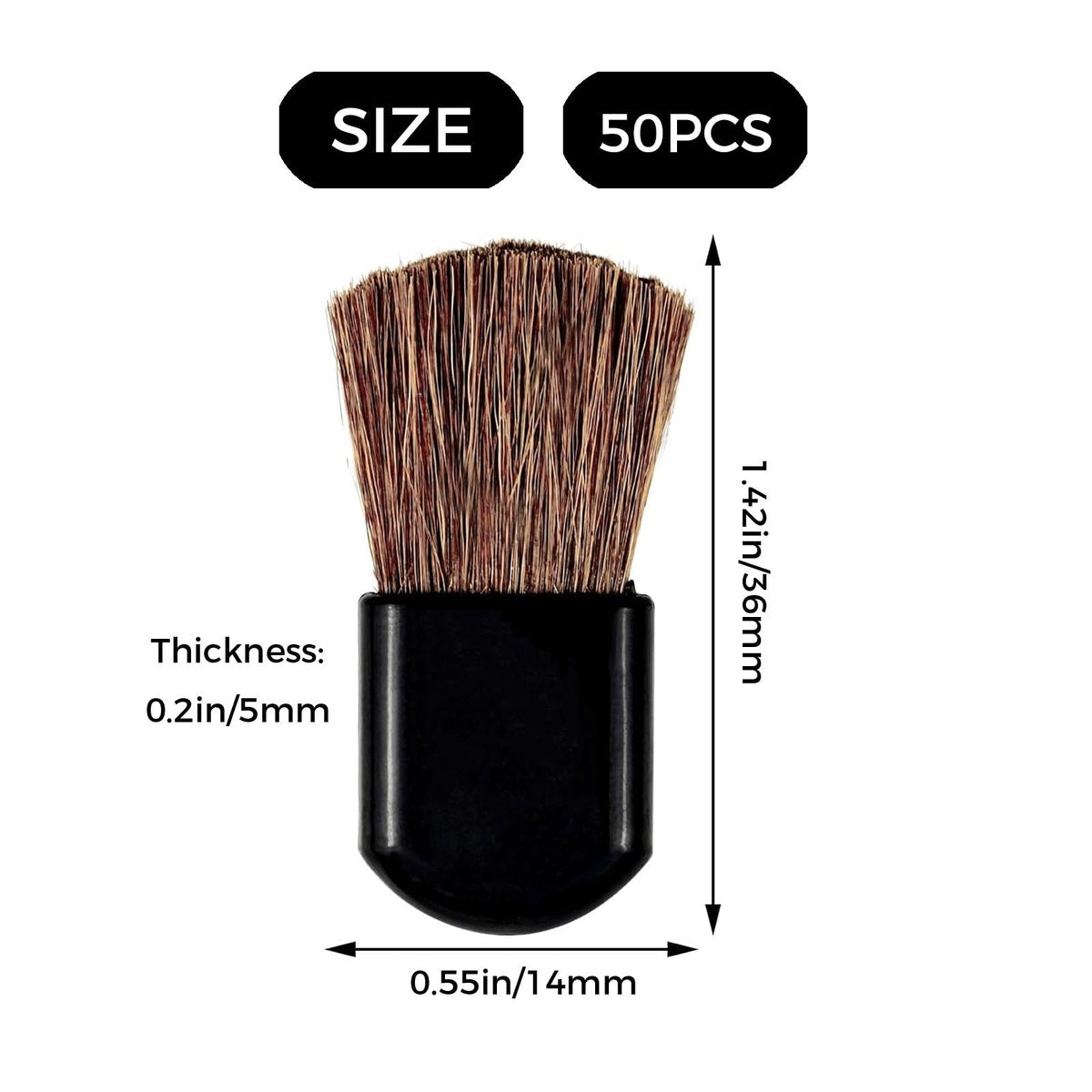 50pcs Mini Blush Brushes - Portable Fluffy Disposable Makeup Brushes for Face, Travel, and Mixing - görsel 3