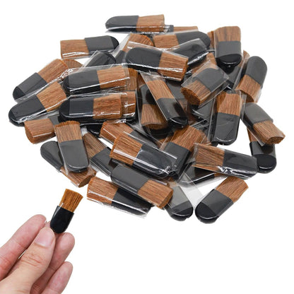 50pcs Mini Blush Brushes - Portable Fluffy Disposable Makeup Brushes for Face, Travel, and Mixing