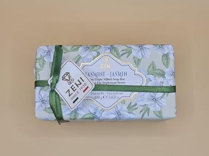 Jasmine Fine Triple Milled Soap Bars, Twin Pack, 7.0 Oz Each Bar, Made in Italy