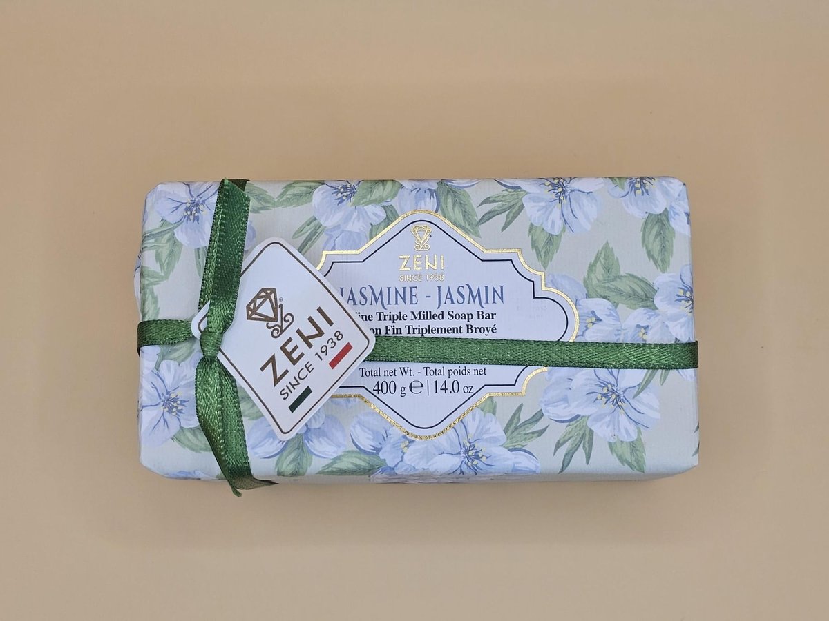 Jasmine Fine Triple Milled Soap Bars, Twin Pack, 7.0 Oz Each Bar, Made in Italy - görsel 1