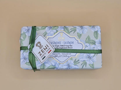 Jasmine Fine Triple Milled Soap Bars, Twin Pack, 7.0 Oz Each Bar, Made in Italy