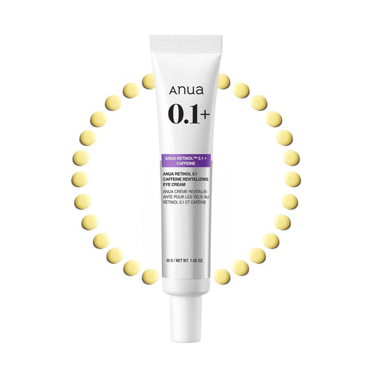 Anua Retinol 0.1 Caffeine Revitalizing Eye Cream – Lightweight Hydrating Formula for Dark Circles & Puffiness, Korean Skincare for Sensitive Skin, 1.05 fl oz Avelisse