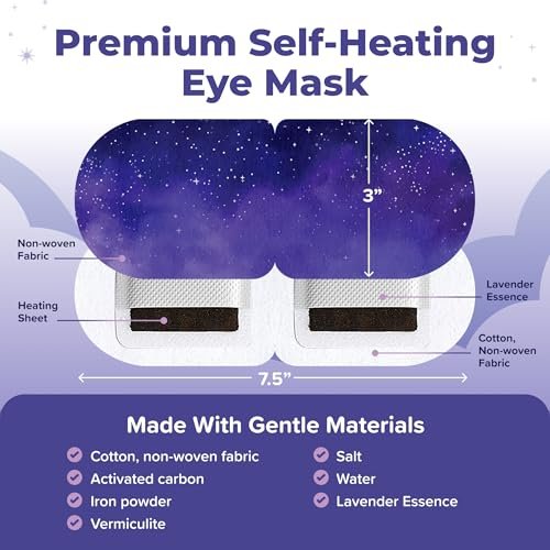Uzumist Heated Eye Mask for Dry Eyes - 16 Pack Self Heating Steam Eye Mask, Warm Compress for Eyes, On-The-Go Travel Essentials - görsel 8