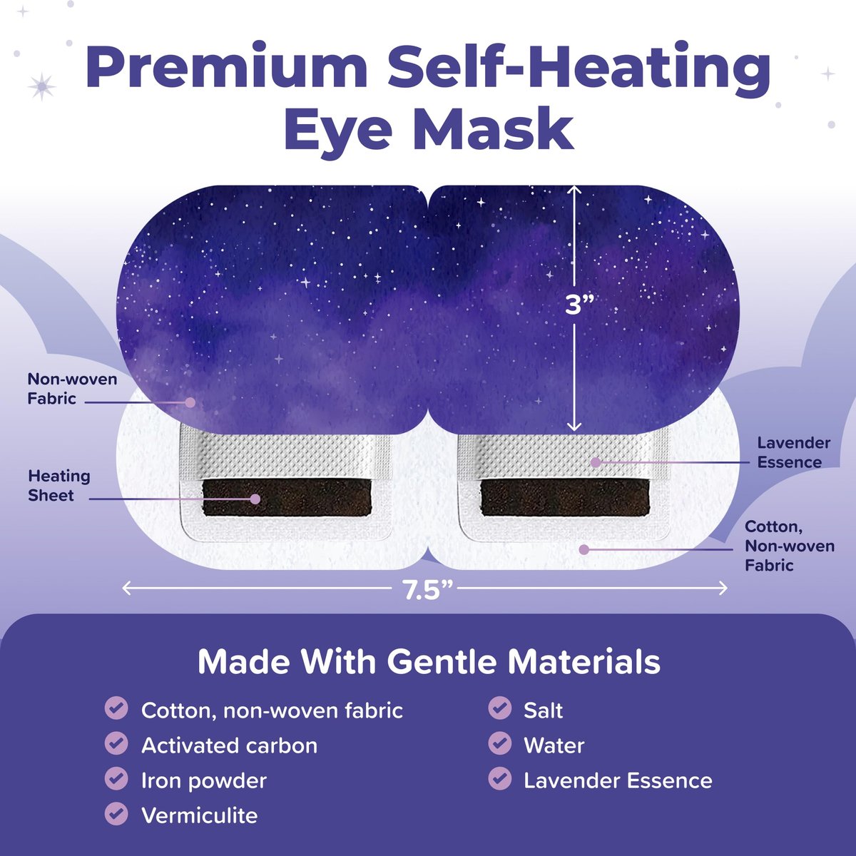 Uzumist Heated Eye Mask for Dry Eyes - 16 Pack Self Heating Steam Eye Mask, Warm Compress for Eyes, On-The-Go Travel Essentials - görsel 7