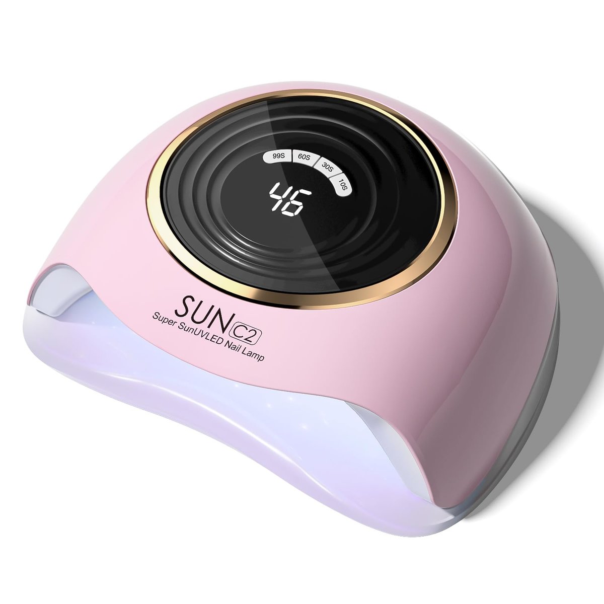 WEVILI 288W Professional UV LED Nail Lamp with 63 Beads - Fastest Gel Curing Dryer for Home & Salon, Smart Sensor, LCD Display & 4 Timers, Pink Salon-Grade Light Avelisse