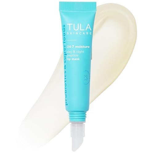 TULA Skin Care 24-7 Moisture Day & Night Peptide Lip Mask - Deeply Nourish & Hydrate Lips with Peptides, Hyaluronic Acid & Vitamin E Avelisse