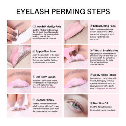 Gentle Lash Lift Kit with Enhanced Glue Balm – Semi-Permanent Curled Eyelashes Lasting 6-8 Weeks for All Lash Types Avelisse
