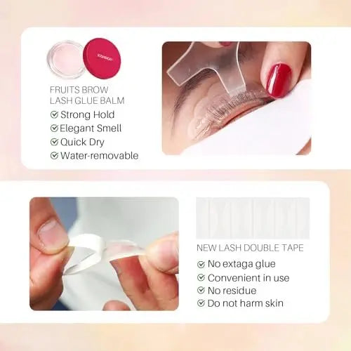 Gentle Lash Lift Kit with Enhanced Glue Balm – Semi-Permanent Curled Eyelashes Lasting 6-8 Weeks for All Lash Types Avelisse