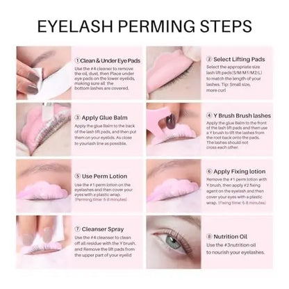 Gentle Lash Lift Kit with Enhanced Glue Balm – Semi-Permanent Curled Eyelashes Lasting 6-8 Weeks for All Lash Types Avelisse