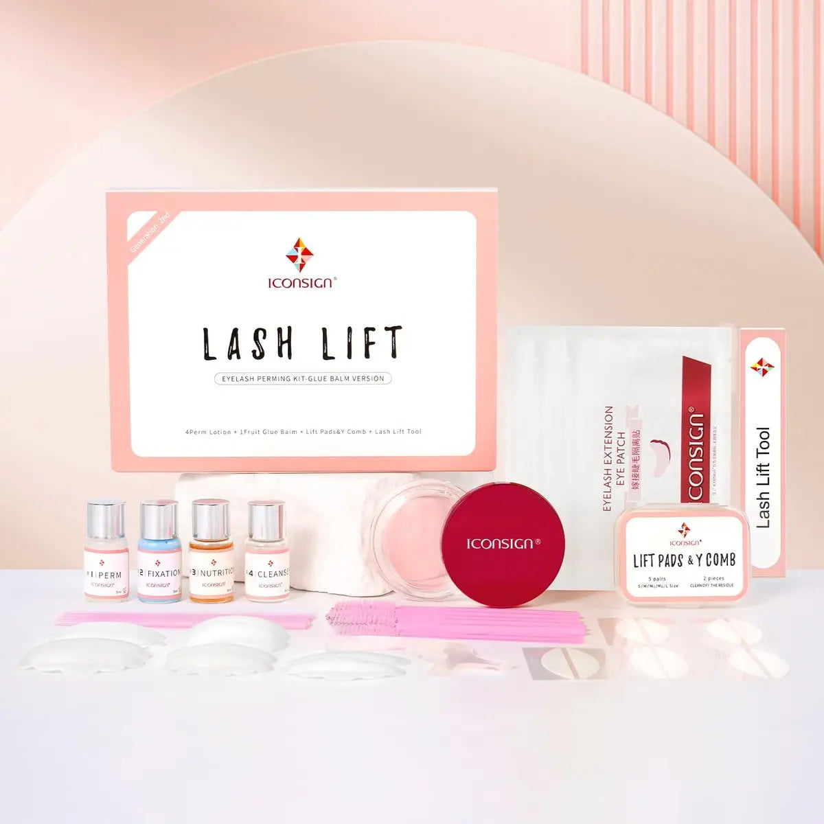 Gentle Lash Lift Kit with Enhanced Glue Balm – Semi-Permanent Curled Eyelashes Lasting 6-8 Weeks for All Lash Types Avelisse