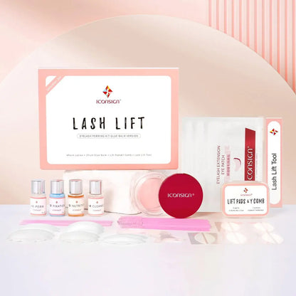 Gentle Lash Lift Kit with Enhanced Glue Balm – Semi-Permanent Curled Eyelashes Lasting 6-8 Weeks for All Lash Types Avelisse